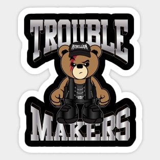 rebel teddy bear Sticker